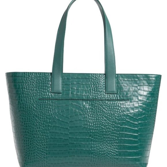 Nordstrom Celia Croc Embossed Leather Tote - Picture 2 of 6
